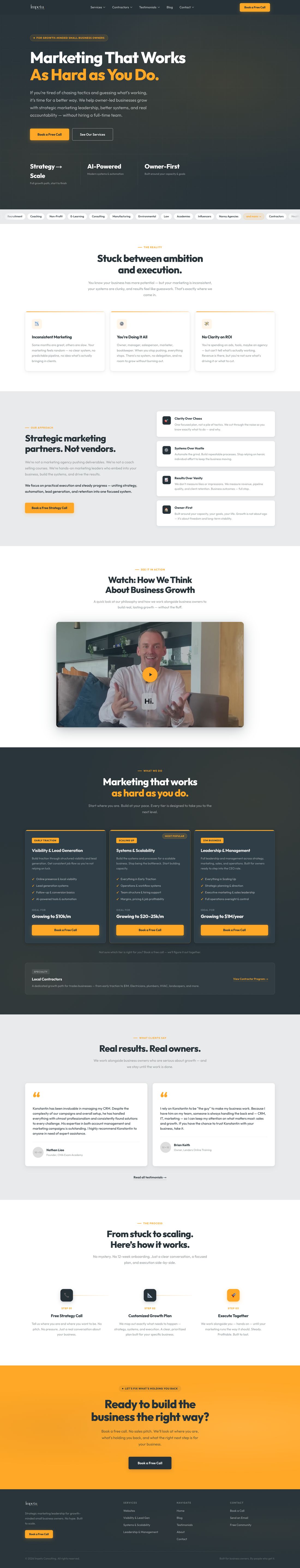 Sitio web de Ímpetu Consulting
